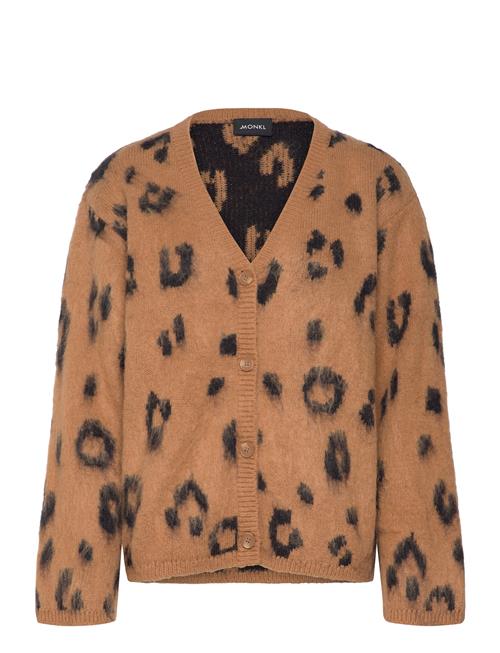 Fluffy Knit Cardigan Monki Brown