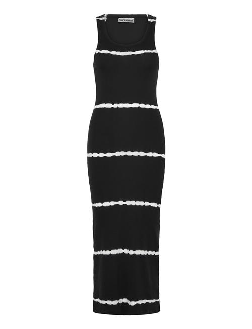 Close Fitted Rib Dress Tie Dye Weekday Black