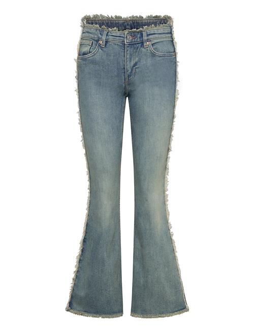 Katsumi Low Waist Patchwork Flared Jeans Monki Blue