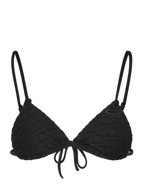 Nike Swoosh Terry Towelling Triangle Bikini Top NIKE SWIM Black