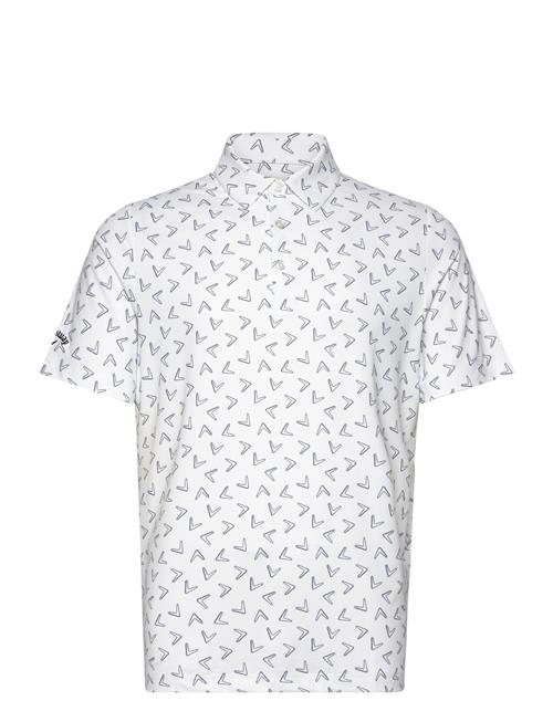 All-Over Large Chev Printed Polo Callaway White