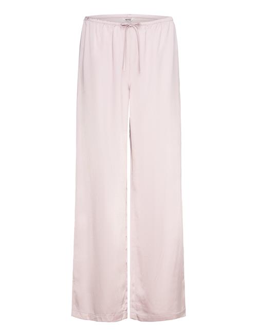 Se Low-Rise Relaxed Pull-On Satin Trousers Monki Pink ved Booztlet