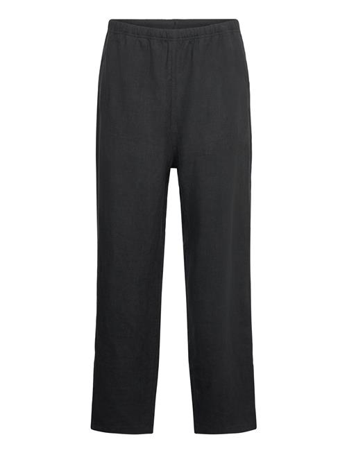 Relaxed Linen Joggers Weekday Black