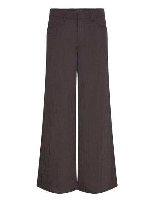 Loose Crinkle Trousers Weekday Black