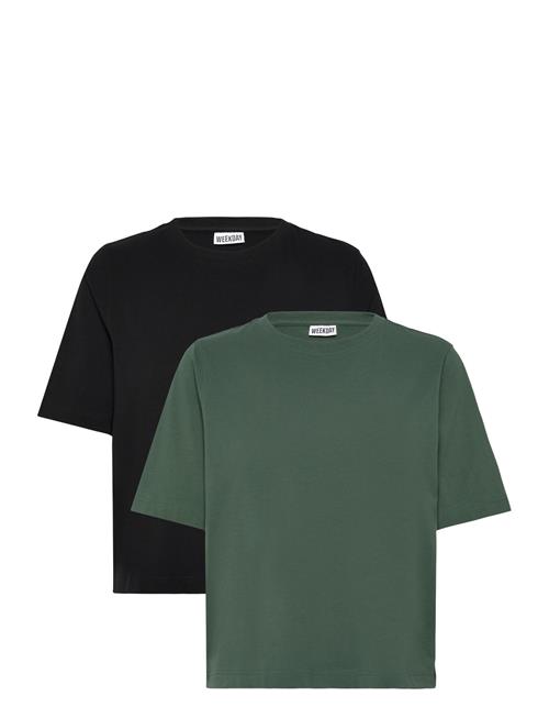 2-Pack Boxy T-Shirt Weekday Black