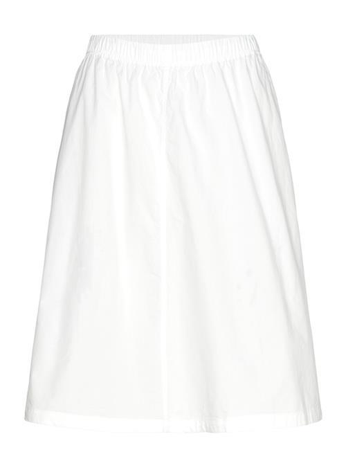 Cotton Poplin Midi Skirt Weekday White