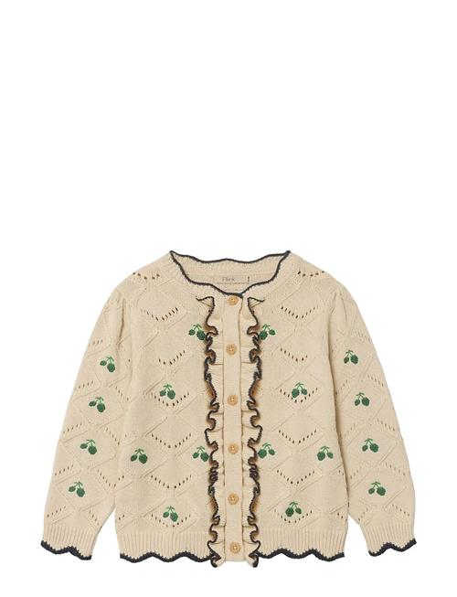 Mela Flower Cardigan Fliink Beige
