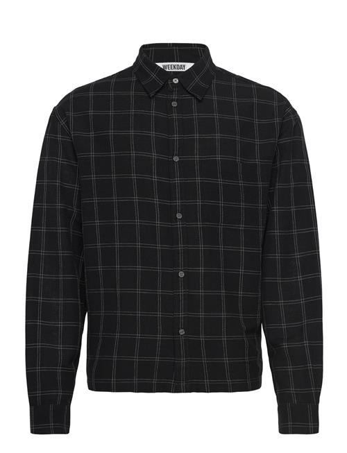 Over D Boxy Linen Shirt Weekday Black