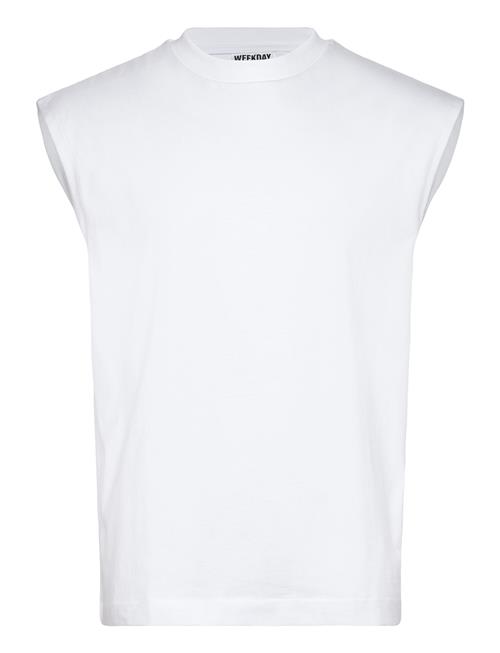 Loose Fit Square Cotton Tank Top Weekday White