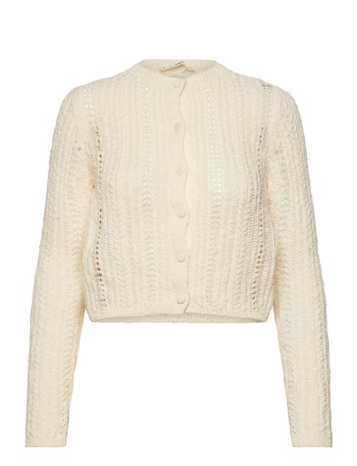Openwork Knit Cardigan Mango Cream