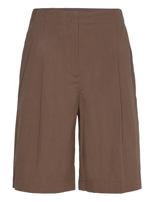 Cotton Suit Bermuda Shorts Mango Brown