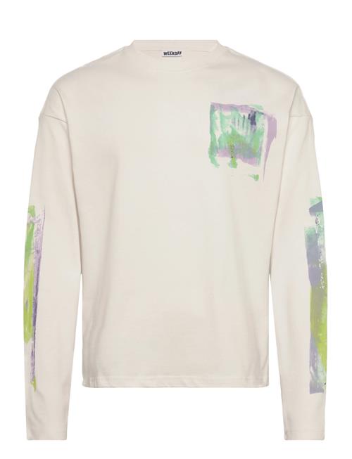 Great Boxy Graphic Long Sleeve T-Shirt Weekday White
