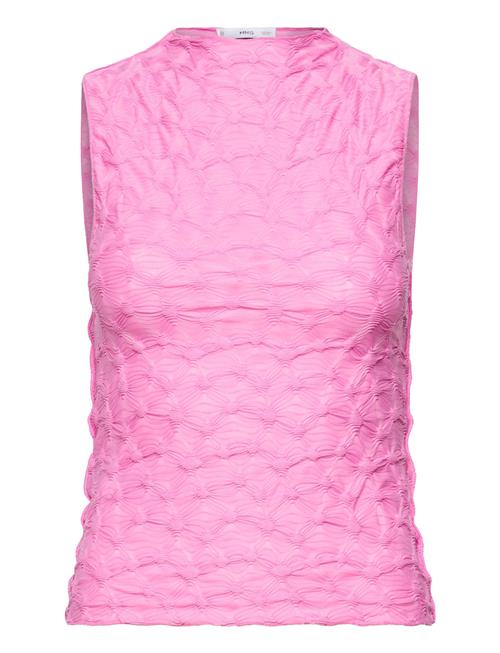 Fitted Top With Gathered Shoulder Mango Pink