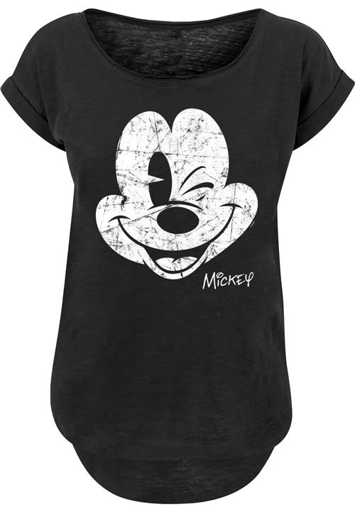 F4NT4STIC Shirts ' Disney Mickey Mouse Since Beaten Face CHAR CADT with Ladies Long Slub Tee '  sort