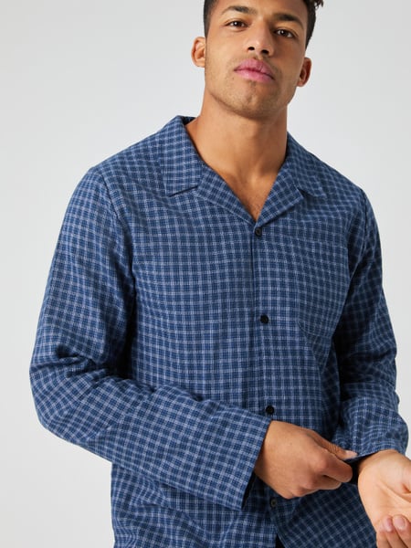 Björn Borg Core Flannel Pyjama Shirt Blå, XL