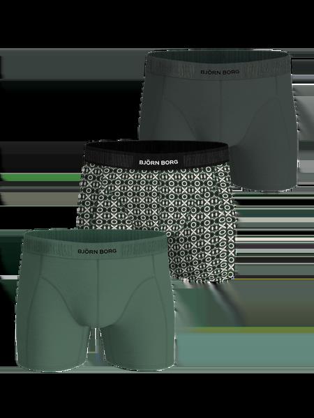 Björn Borg Organic Cotton Stretch Boxers 3-pack Grøn, XS
