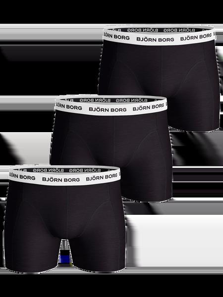 Björn Borg Cotton Stretch Boxers 3-pack Sort, S