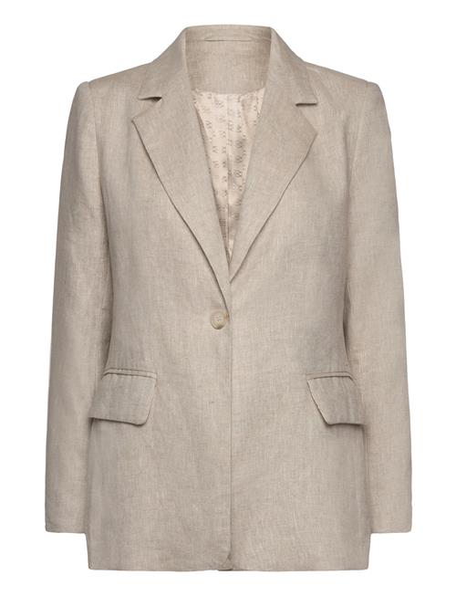 Vera Fitted Linen Blazer Malina Beige