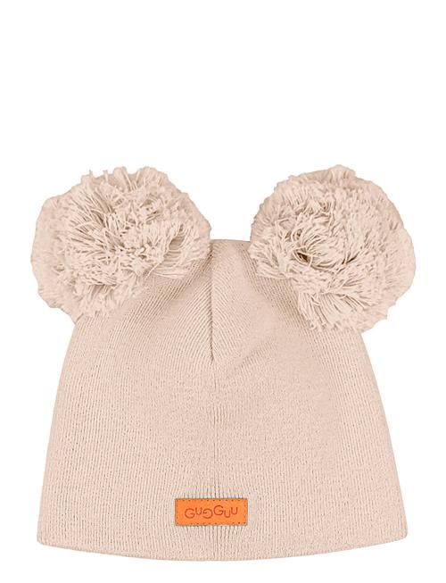 Se Cotton Double Tuft Beanie Gugguu Beige ved Booztlet