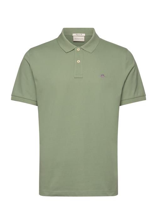Reg Shield Ss Pique Polo GANT Green