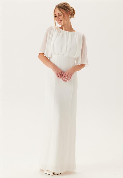 Bubbleroom Occasion Butterfly Sleeve Mermaid Wedding Gown