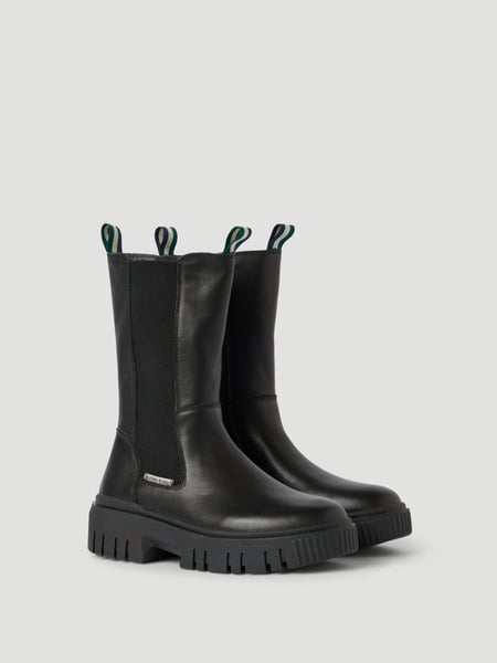 Björn Borg Women's Chelsea High Leather Boots Sort, 39