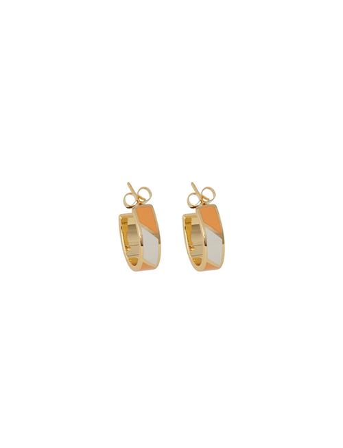 Se Striped Candy Earrings Design Letters Gold ved Booztlet