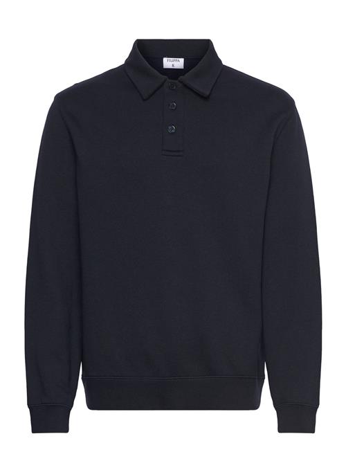 Se Polo Sweatshirt Filippa K Navy ved Booztlet