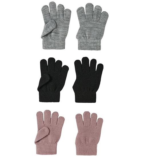 Name It Handsker - NmfMagic - 6-pak - Sort/Grå/Woodrose