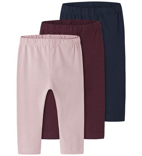 Name It Leggings - NbfVuvivian - 3-pak - Burnished Lilac/Fig/Nav