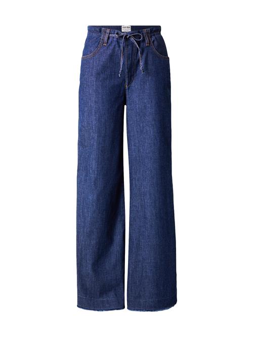 OUI Jeans med lægfolder  mørkeblå