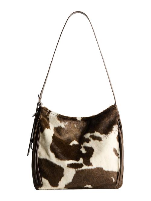 Bershka Skuldertaske  brun / hvid