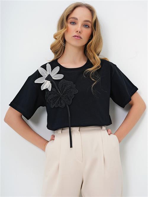 Trend Alaçati Stili Shirts  sort / hvid