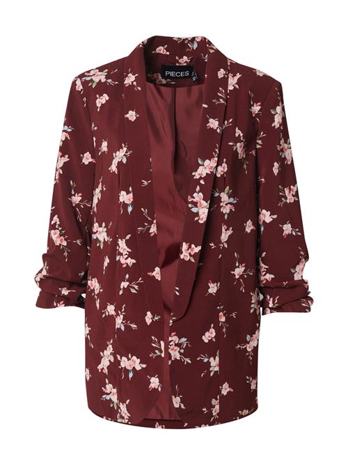 PIECES Blazer 'PCBOSS'  lyserød / vinrød / hvid