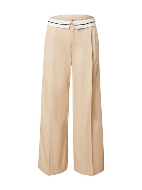 Monki Bukser med lægfolder 'Cayenne'  beige