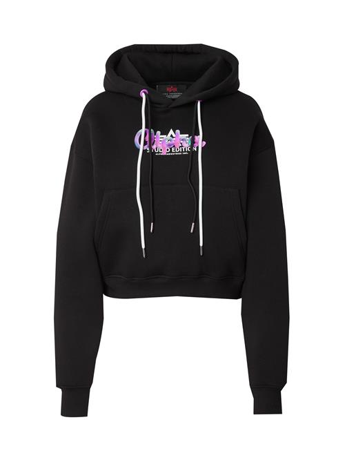 ALPHA INDUSTRIES Sweatshirt 'Studio Rainbow'  mint / orkidee / sort / hvid