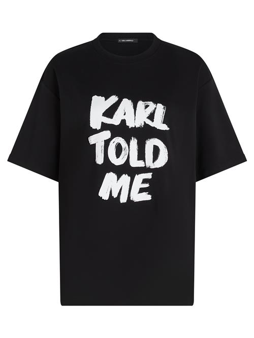 Karl Lagerfeld Shirts 'Karl Told Me'  sort / hvid