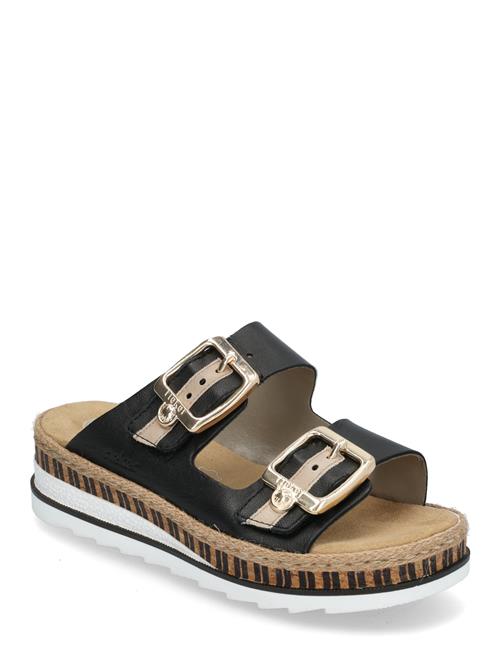 Rieker Ladies' Sandals V7955-24 Brown Rieker Black