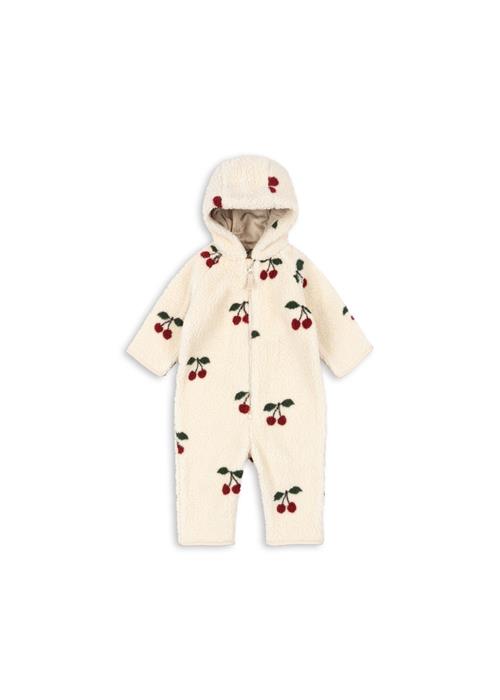 Konges Sløjd Jody Teddy Onesie Ma Grande Cerise  Jody Teddy Onesie Grs Ma Grande Cerise 3 months Fleece Hvid  3 måneder  kvinde