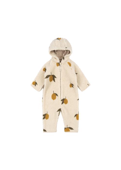 Konges Sløjd Jody Teddy Onesie Mon Grand Citron  Jody Teddy Onesie Grs Mon Grand Citron 3 months Fleece Creme  3 måneder  Unisex, Boys