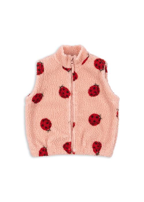 Konges Sløjd Jody Teddy-vest Ladybug Pink  Jody Teddy Vest Grs Ladybug Pink 2 Y Fleece Lyserød  2 år  kvinde