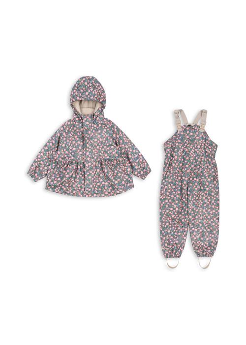 Konges Sløjd Rainy Palme Regnsæt Kyoto  Rainy Palme Set Girl Kyoto 12 months  Blå  12 måneder  kvinde