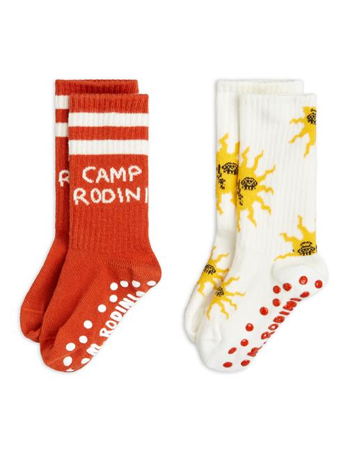 Mini Rodini GOTS Sun 2-pak Skridsikre Sokker Multi  20-23 EU    20-23 EU  Unisex