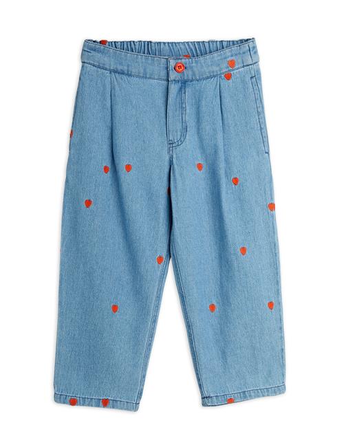 Mini Rodini GOTS Mini Hearts Aoe Vævede Bukser Blue  92/98 cm    92/98 cm  Unisex