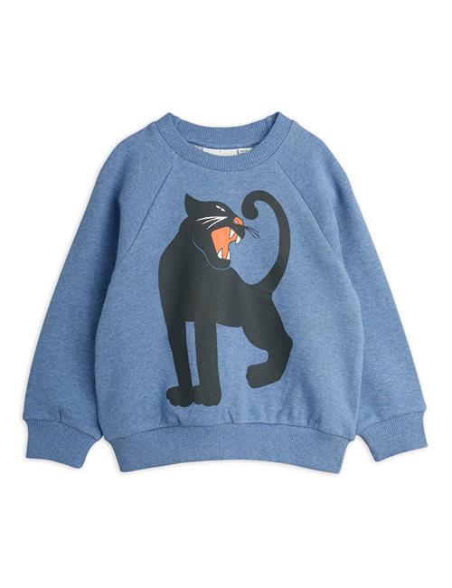 Mini Rodini GOTS Panther Sp Melange Sweatshirt Blue  80/86 cm    80/86 cm  Unisex