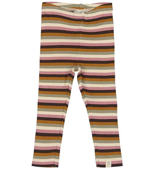 Petit Piao Leggings - Rib - Modal - Nostalgic Rose/Multi Stripe
