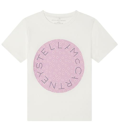 Se Stella McCartney Kids T-shirt - Ivory m. Rosa ved KidsWorld