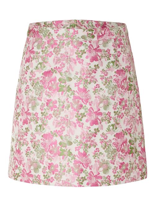 SELECTED Nederdel 'Arisa'  grøn / lyserød / lys pink / hvid