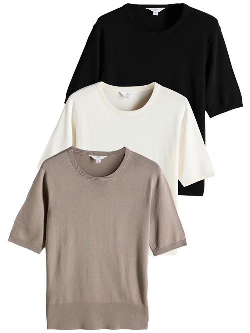 Se The Set Pullover  creme / mørkebeige / sort ved About You