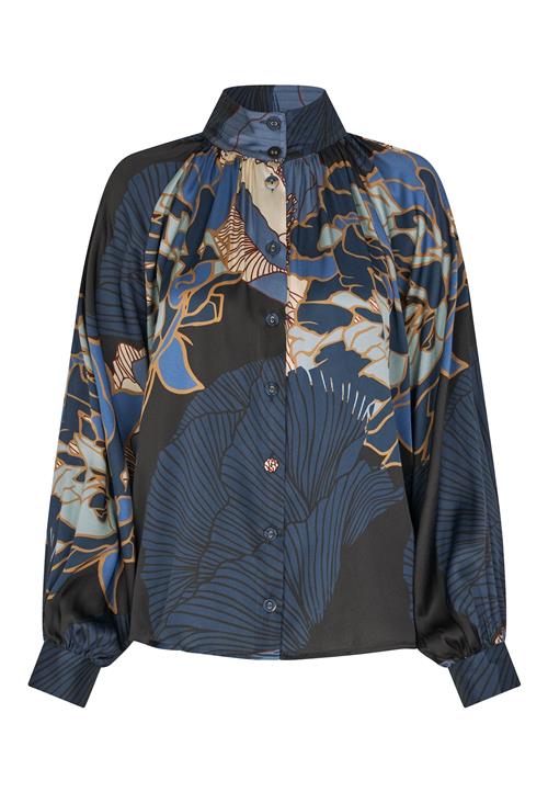 Dea Kudibal Bluse 'Nita'  beige / blå / lyseblå / sort